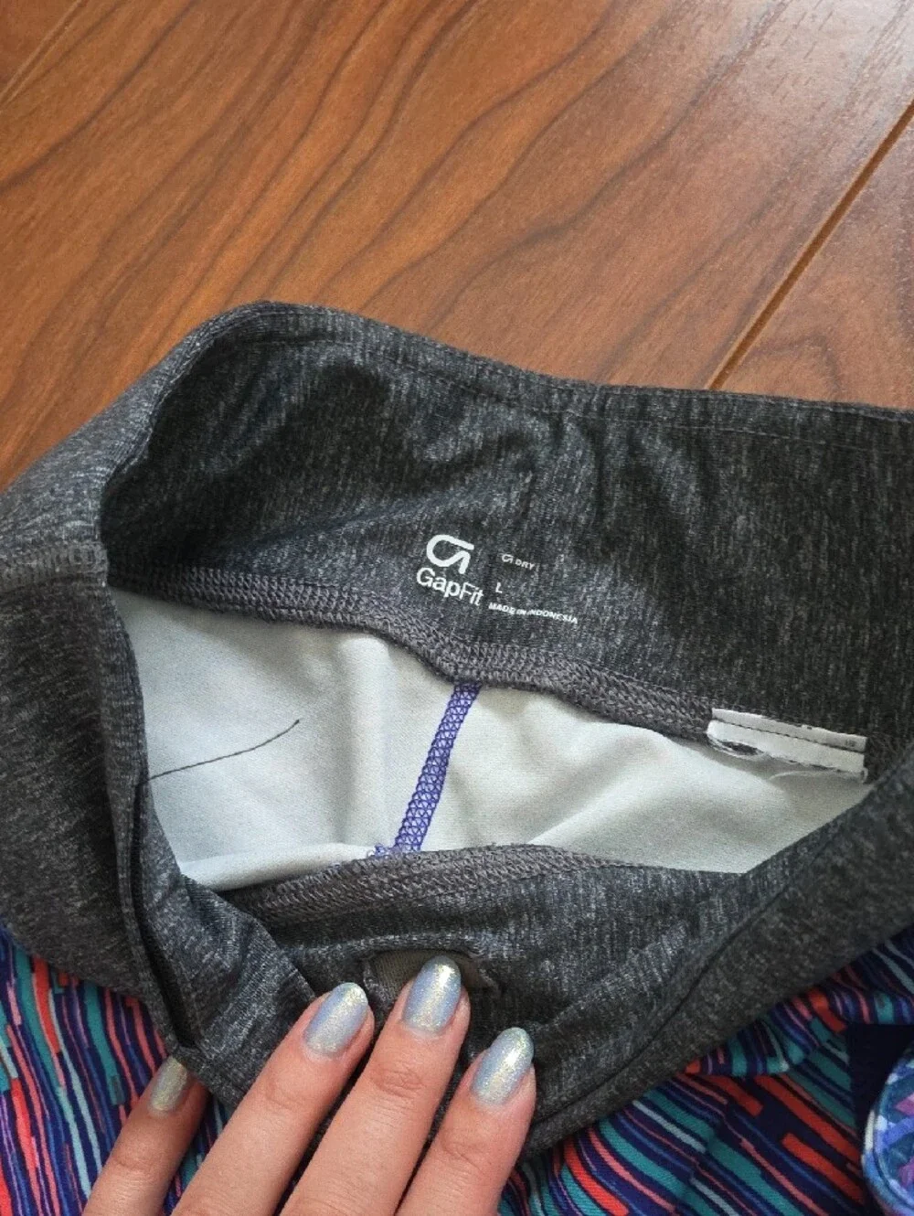 Mixed Purple & Multicolor Active Bottoms Shorts